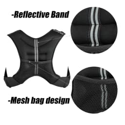 Weighted Vest for Weight Training, Adjustable Size, Convenient Pocket, Iron Sand Weighted Vest, Ideal for Gym Sessions, Yoga, and Aerobic Exercise