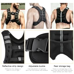 Weighted Vest for Weight Training, Adjustable Size, Convenient Pocket, Iron Sand Weighted Vest, Ideal for Gym Sessions, Yoga, and Aerobic Exercise