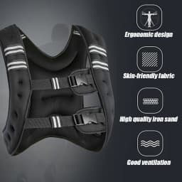 Weighted Vest for Weight Training, Adjustable Size, Convenient Pocket, Iron Sand Weighted Vest, Ideal for Gym Sessions, Yoga, and Aerobic Exercise