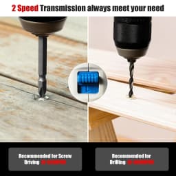 Cordless Impact Screwdriver Handheld Drill Power Tool 25+1 Torque Setting 2 Gear Speed Electric Screwdriver With 2 Batteries