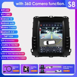 9.7'' Car Radio Multimedia Player for Toyota Land Cruiser Prado 120 Lexus GX470 2002-2009 Car GPS Wireless Carplay 6115 HeadUnit