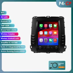 9.7'' Car Radio Multimedia Player for Toyota Land Cruiser Prado 120 Lexus GX470 2002-2009 Car GPS Wireless Carplay 6115 HeadUnit