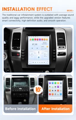 9.7'' Car Radio Multimedia Player for Toyota Land Cruiser Prado 120 Lexus GX470 2002-2009 Car GPS Wireless Carplay 6115 HeadUnit