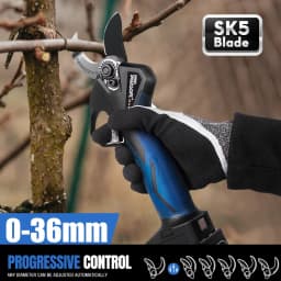 SWANSOFT 0-36mm Adjustable Pruning Shears 900W Brushless, 16.8V 2Ah+4Ah Batteries 8-10h Work, for Grape Fruit Tree PRU36