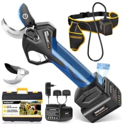 SWANSOFT 0-36mm Adjustable Pruning Shears 900W Brushless, 16.8V 2Ah+4Ah Batteries 8-10h Work, for Grape Fruit Tree PRU36