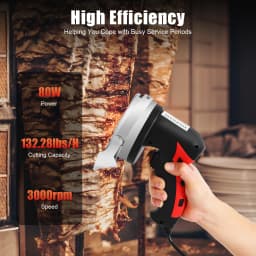 Electric Shawarma Knife Kebab Slicer Handheld Roast Meat Cutting Machine Gyro for BBQ 220-240v