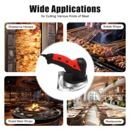 Electric Shawarma Knife Kebab Slicer Handheld Roast Meat Cutting Machine Gyro for BBQ 220-240v