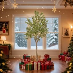 Faux Olive Tree - Realistic Artificial Plant for Home Decor Office & Wedding Perfect for Living Room Balcony & Event Styling