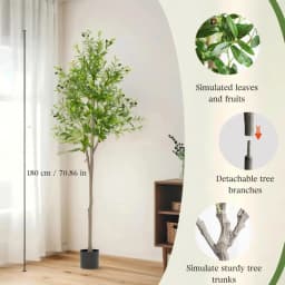 Faux Olive Tree - Realistic Artificial Plant for Home Decor Office & Wedding Perfect for Living Room Balcony & Event Styling