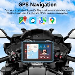 5/6/7"Motorcycle GPS Navigation Recorder Wireless CarPlay Android Auto Multimedia Player IP67 Waterproof Screen Bluetooth 2024 New