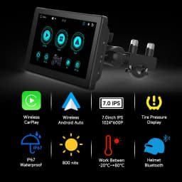 5/6/7"Motorcycle GPS Navigation Recorder Wireless CarPlay Android Auto Multimedia Player IP67 Waterproof Screen Bluetooth 2024 New
