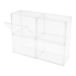 Modern 4Pcs Clear Handbag Storage Organizer PET Stackable Storage Display Boxes for Bedrooms, Walk-in Closets