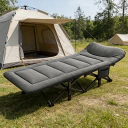Camping Cot Sun Loungers Portable Folding Bed Outdoor Fishing Assisted Recliner For Camping Patio Pool Indoor Outdoor