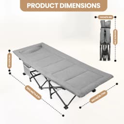 Camping Cot Sun Loungers Portable Folding Bed Outdoor Fishing Assisted Recliner For Camping Patio Pool Indoor Outdoor