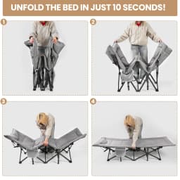 Camping Cot Sun Loungers Portable Folding Bed Outdoor Fishing Assisted Recliner For Camping Patio Pool Indoor Outdoor