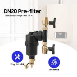 Magnetic Water Heater Filter DN20 Pre-filter Boiler Magnetic Filter For Underfloor Heating Systems
