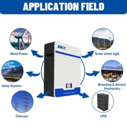 EASUN LiFePO4 48V 100AH Battery 6000+ Cycle Bluetooth 51.2V 5KW Lithium Battery Solar Energy Storage BMS For Inverter EU STOCK