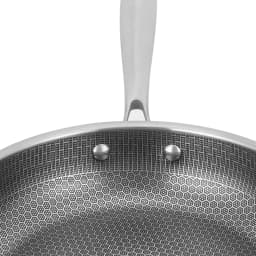 Non-Stick Stainless Steel Frying Pan with Scratch-Resistant & Non-Stick Honeycom, Steak Pan, Chinese Wok Pan, Paw Free(32 cm)