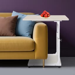 Computer Desk Care Table with Mobile Side Table, Bed Table on Wheels for Nursing Bed Hospital Tables 55-80cm Height Adjustable