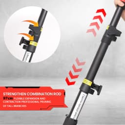 3-in-1 Telescopic Pole Chain Saw Electric High Branch Shears, 2 Batteries, 8.5-Inch Brushless Chain Saw, Used for Tree Pruning