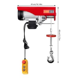 400-800kg Electric Hoist Lifting 1350-1450W Crane Hoist Winch w/ Wired Remote Control Lifter for Boat Car Garage Elevator