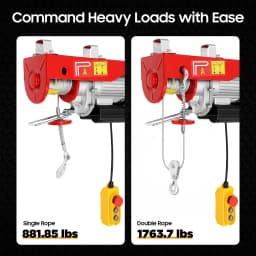 400-800kg Electric Hoist Lifting 1350-1450W Crane Hoist Winch w/ Wired Remote Control Lifter for Boat Car Garage Elevator