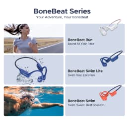 DOOGEE BoneBeat Swim Lite Bone Conduction Sports Headphones Wireless Bluetooth 5.4 Headset IP68 Waterproof With Microphone 32GB