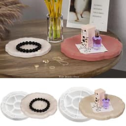 Rock Storage Tray Gypsum Mold Diy Epoxy Resin Cement Silicone Mold Home Decoration Coaster
