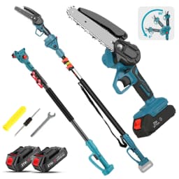 600W 6-Inch Mini Chainsaw Handheld Pole Pruner with 3-Speed Telescopic Adjustment Electric Saw for Pruning Tree Branches