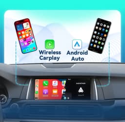 BONROAD 10.25'' Wireless Carplay Android Auto Audio Car Radio Linux system For BMW 5 Series F10 F11 NBT CIC System GPS Navigation Multimedia Touch Screen Mirrorlink Airplay Autolink