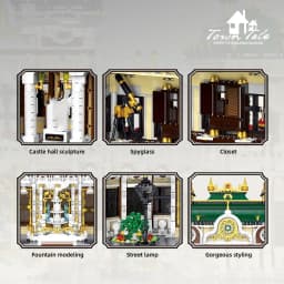 11930PCS Luxury Palace Building Blocks City Street View MOC Building Model Bricks High Difficulty Assembly Toys For Adult Gifts