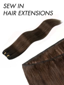 Double Sew-In Weft Bundles-Real Human Hair Extensions , Natural Look & Feel, Seamless Blending, Compatible with All Hair Types