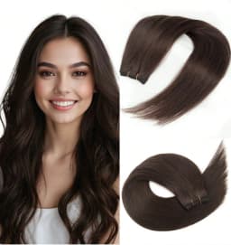 Double Sew-In Weft Bundles-Real Human Hair Extensions , Natural Look & Feel, Seamless Blending, Compatible with All Hair Types