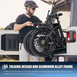 Vitilan U3 Folding Electric Bicycle Adults Mountain Bike with 48V 13Ah Removable Battery 20" x 3.0 Fat ebike