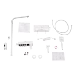 Led Display Rain Shower System White Wall Mounted Shower Panel Kit 10-100 ℃ /50-212 ℉