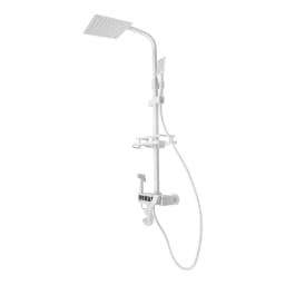 Led Display Rain Shower System White Wall Mounted Shower Panel Kit 10-100 ℃ /50-212 ℉