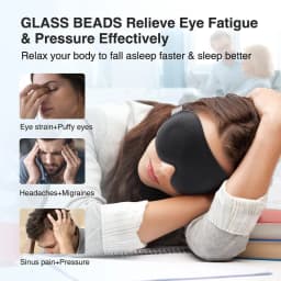 Women Men 3D Blocking Lights Sleeping Mask Pressure Relief Adjustable Strap Night Sleep Eye Mask Eye Cover Blindfold