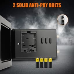4.6L Safe Furniture Safe Double Bit Lock Iron Steel Safe with Lock Digit Security Case and 2 Keys for Business Cash Jewellery