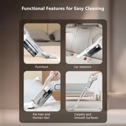 Deerma DX700 2-in-1 Upright & Handheld Vacuum Cleaner 600W 15KPa Suction for Pet Hair Car Home with HEPA Filter 3 Brush Heads