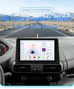 10.1"Carplay Android 14 Auto Car Radio for Citroen Berlingo 2019 Peugeot Partner Rifter 2020 Opel Combo Multimedia Player Gps