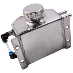 Universal Aluminum Coolant Radiator Overflow Recovery Oil Catch Can Tank Bottle