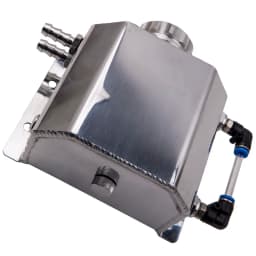 Universal Aluminum Coolant Radiator Overflow Recovery Oil Catch Can Tank Bottle