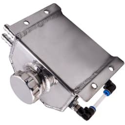 Universal Aluminum Coolant Radiator Overflow Recovery Oil Catch Can Tank Bottle