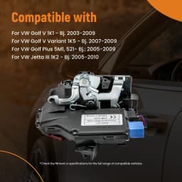 REAR LEFT PASSENGER SIDE DOOR LOCK Actuator For VW GOLF MK5 V 03-09 7 PINS