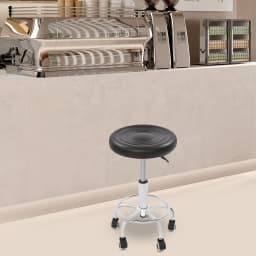 Height Adjustable Rolling Bar Stool, 360° Rotatable Bar Stool, Salon Stool Bar Stool,Comfortable Rotating Work Chair