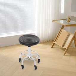 Height Adjustable Rolling Bar Stool, 360° Rotatable Bar Stool, Salon Stool Bar Stool,Comfortable Rotating Work Chair
