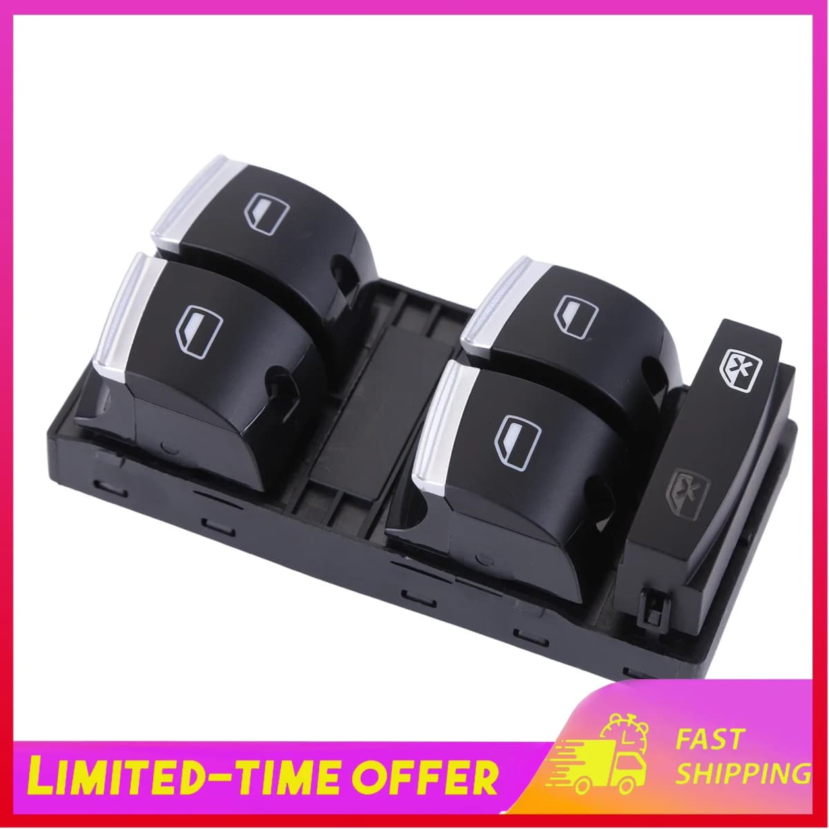 Left Front Window Lifter Switch Unit Compatible for A3 8P Q7 4LB 4F0959851H 5PR Automobiles, Parts & Accessories