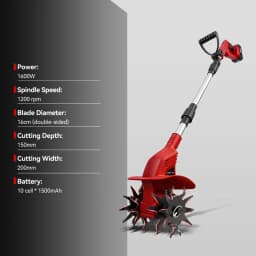 ONEVAN Brushless Electric Tiller Cultivator Lawn Mower Rototiller Cordless Scarifier Garden Tool For Makita 18V Battery Pin