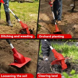 ONEVAN Brushless Electric Tiller Cultivator Lawn Mower Rototiller Cordless Scarifier Garden Tool For Makita 18V Battery Pin