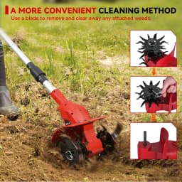 ONEVAN Brushless Electric Tiller Cultivator Lawn Mower Rototiller Cordless Scarifier Garden Tool For Makita 18V Battery Pin